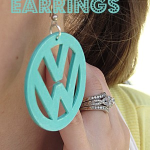 Paper DIY Earrings Volkswagen