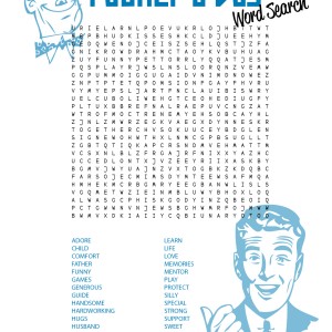 Printable Fathers Day Word search free