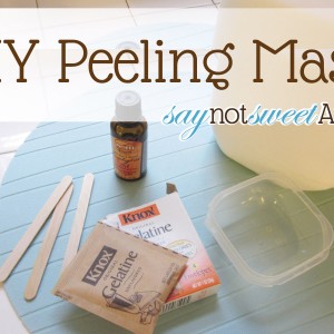 Make your own peeling mask