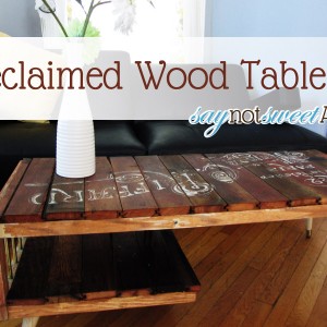 reclaimed wood table