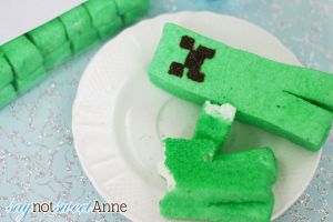 Home made Creeper Marshmallows