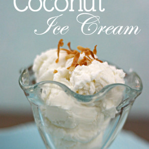 Home made coconut ice cream at saynotsweetanne.com