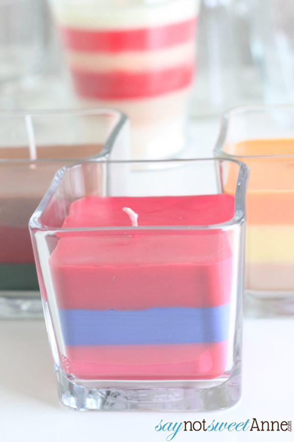DIY Dollar Store Layered Scent Candles Sweet Anne Designs