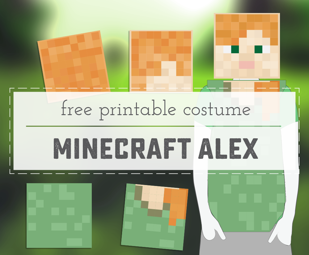 Minecraft Alex Printable Costume Sweet Anne Designs