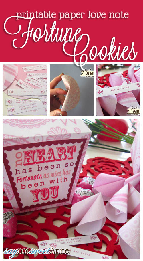 Free Printable Valentine Paper Fortune Cookies – Idea Land