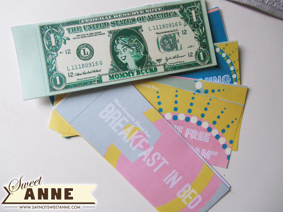 Mommy Bucks Tear Off Coupons Free Printable Sweet Anne Designs