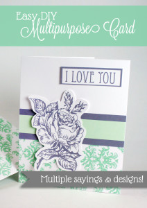 Free Printable Multi-Purpose Card! Lots of phrases, elements and designs to mix and match. Matching Envelope included! | saynotsweetanne.com | #father's #mother's #printable #card #green