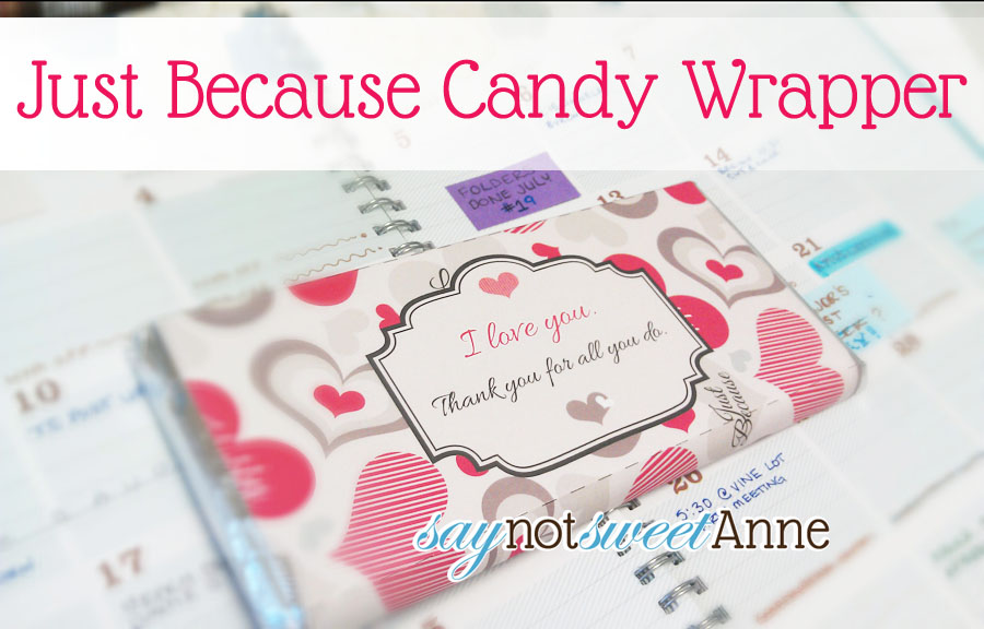 Just Because Candy Free Printable Sweet Anne Designs