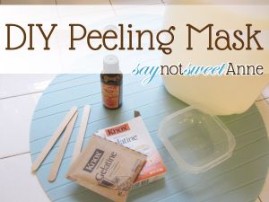 Make your own peeling mask