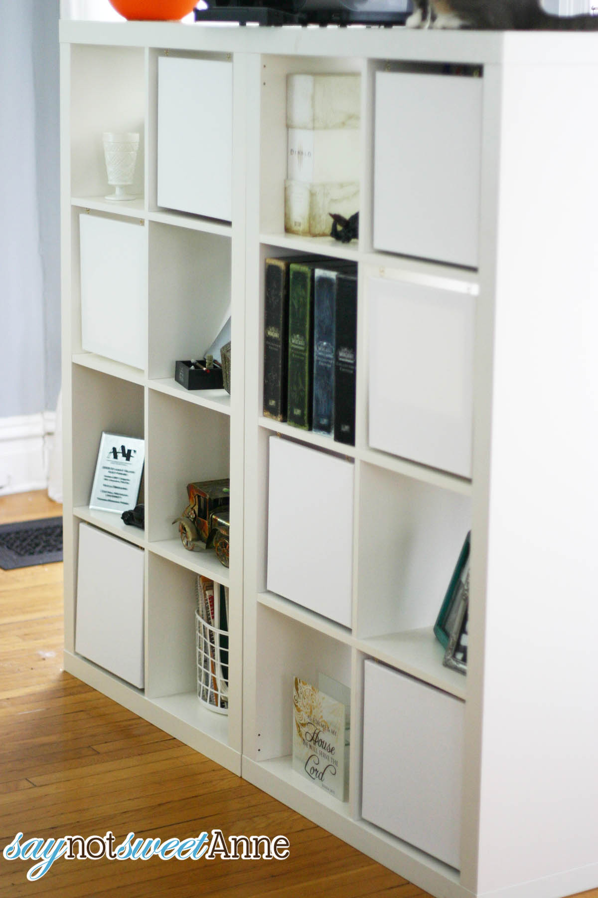 ikea book shelf sliding door