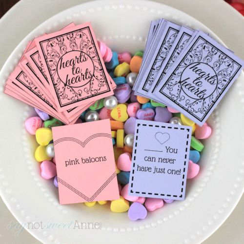 Hearts to Hearts, Printable Card Game at SayNotSweetAnne.com