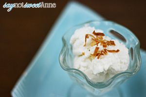 Make coconut ice cream from Saynotsweetanne.com