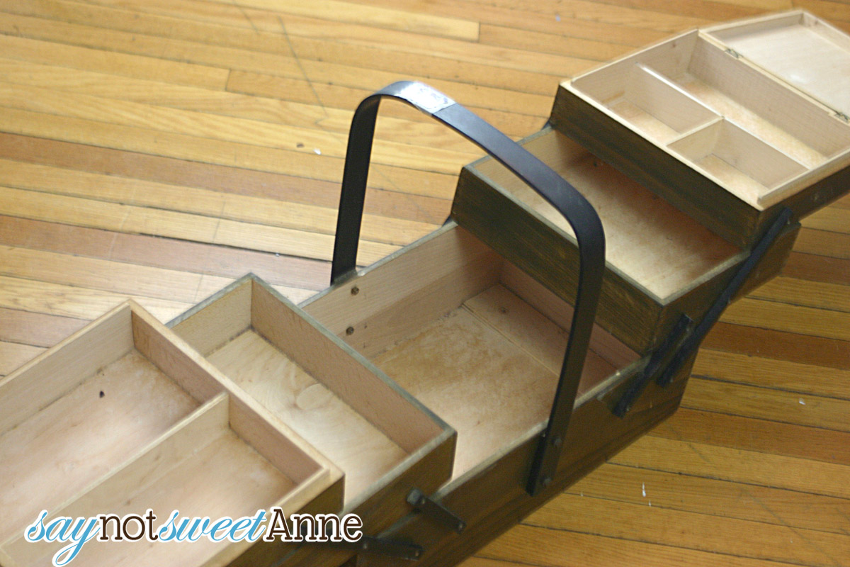 Vintage Sewing Box Makeover Sweet Anne Designs
