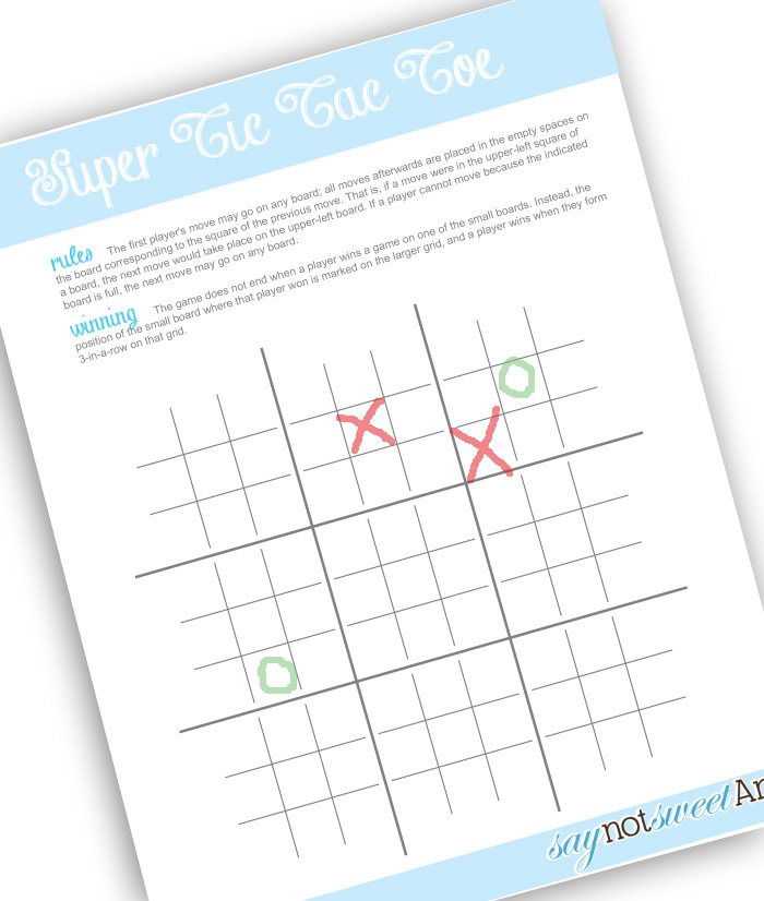 Tic Tac TAWESOME Free Printable Sweet Anne Designs