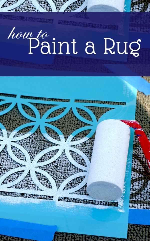 How to Paint a Rug - Sweet Anne Designs