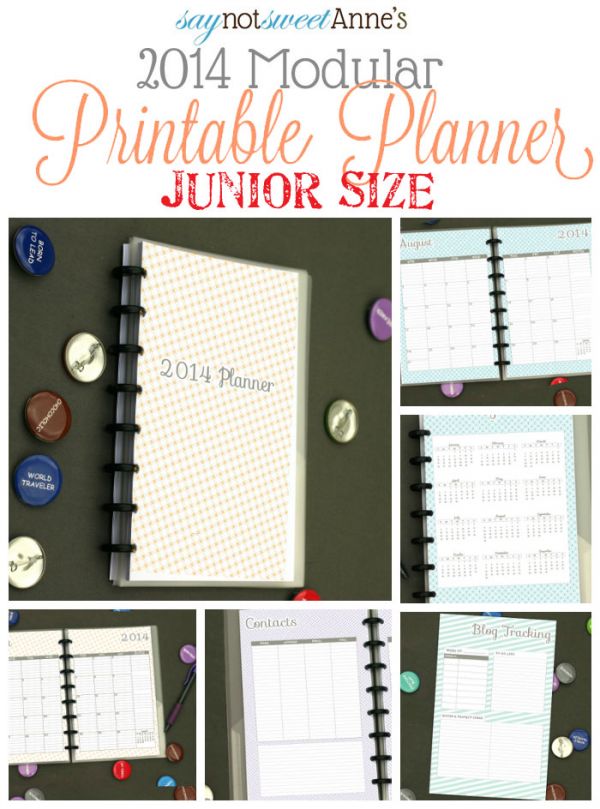 Printable Half Size Planner - Sweet Anne Designs