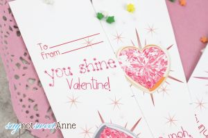 Easy DIY Jeweled Necklace Valentines! Perfect for last minute, with space for any kind of candy! | saynotsweetanne.com | #valentine #cute #DIY #necklace #princess