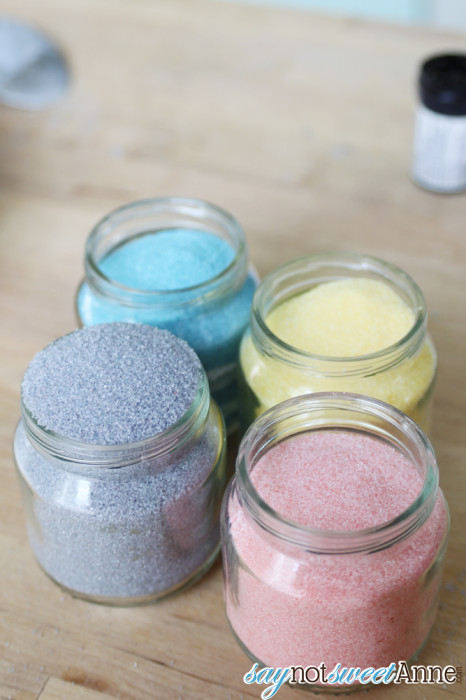 DIY Colored Sugars in less than 5 minutes! Never pay for sugar again! | saynotsweetanne.com | #diy #baking #sugar #cookies