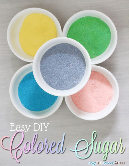 DIY Colored Sugars in less than 5 minutes! Never pay for sugar again! | saynotsweetanne.com | #diy #baking #sugar #cookies