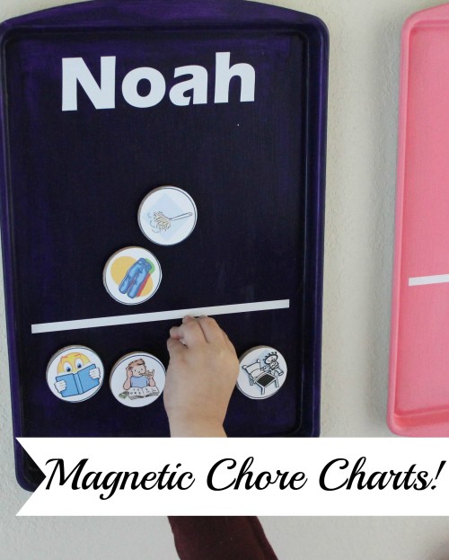 Magnetic Chore Chart by Thrifty Crafty Girl via SayNotSweetAnne.com
