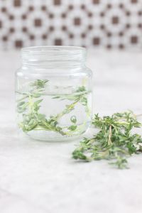 Two Ingredient Thyme Face Toner - Anti-acne with no dyes or perfumes! | saynotsweetanne.com | #diy #beauty #acne