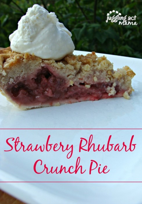 Strawberry Rhubarb Crunch Pie from Juggling Act Mama