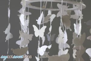 Beautiful and Easy paper butterfly Mobile. | saynotsweetanne.com | #diy #baby #paper 