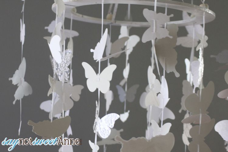 DIY Butterfly Paper Mobile - Sweet Anne Designs