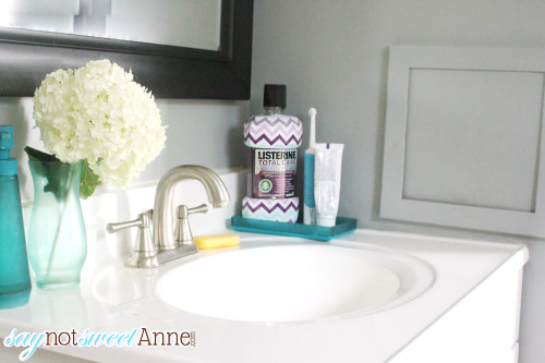 Listerine Chevron Patterned bottles. Limited time at Target! | saynotsweetanne.com | #ad #Listerine #decor #chevron