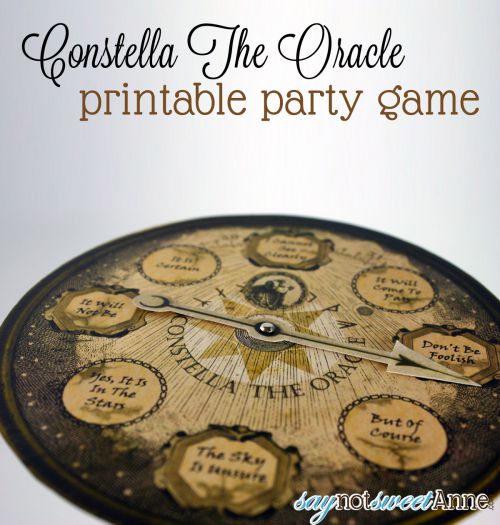 Constella The Oracle: Fun 8 ball like game for Halloween or any occasion! Print and make as many as you want! | saynotsweetanne.com | #halloween #party #game #spooky