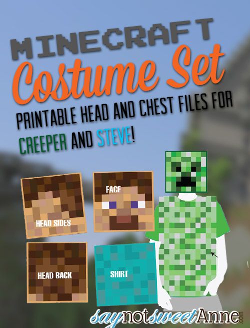 Minecraft Creeper Printable Box Head