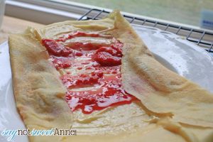 Saturday Crepes | Berry compote with French Cream Crepes. Easier than I ever thought! | saynotsweetanne.com