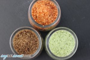 DIY Flavored Salt | Great gift, with three styles of customizable printable labels! | saynotsweetanne.com