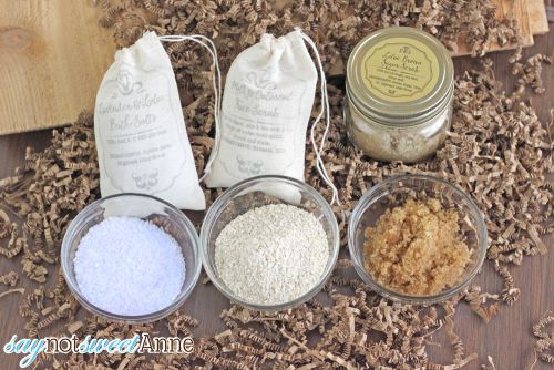 Three Easy Bath Treats in the Food processor! Three or less ingredients each. | saynotsweetanne.com