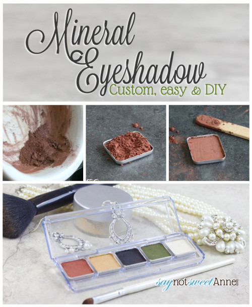 Easy DIY Mineral Eyeshadow Compact. Make your perfect color blend without fillers or perfumes! | Saynotsweetanne.com | #diy #makeup #beauty #style