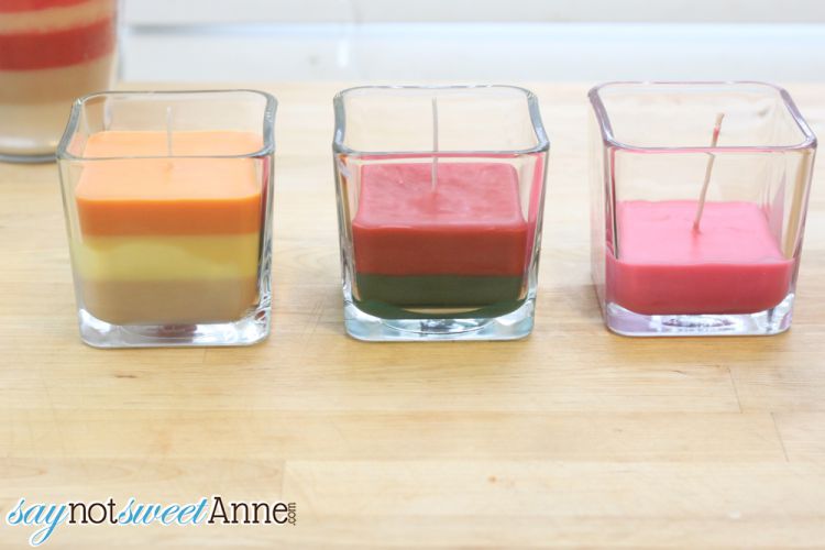 DIY Dollar Store Layered Scent Candles Sweet Anne Designs