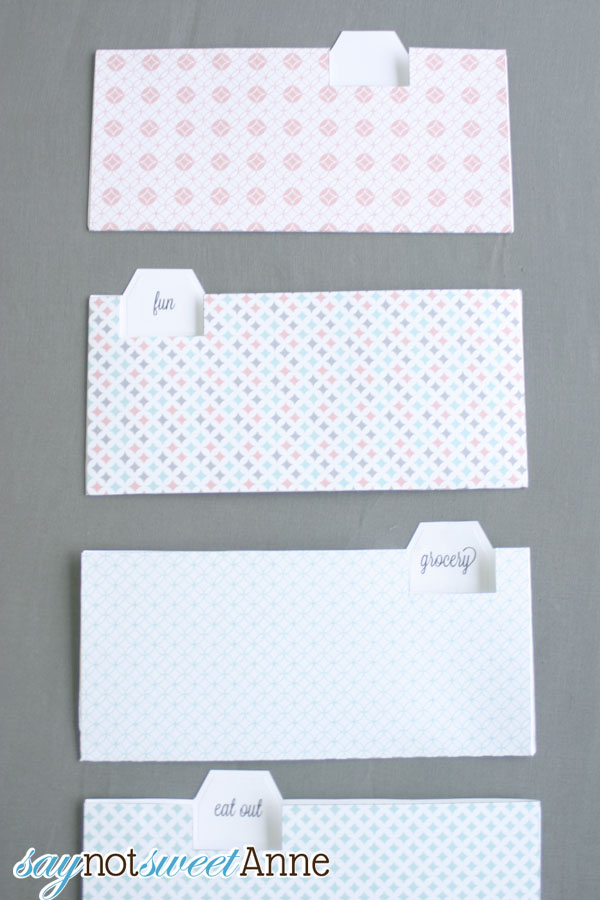 Printable Budget Envelopes - Sweet Anne Designs