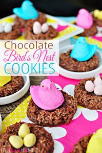 Chocolate Bird’s Nest Cookies from Five Heart Home