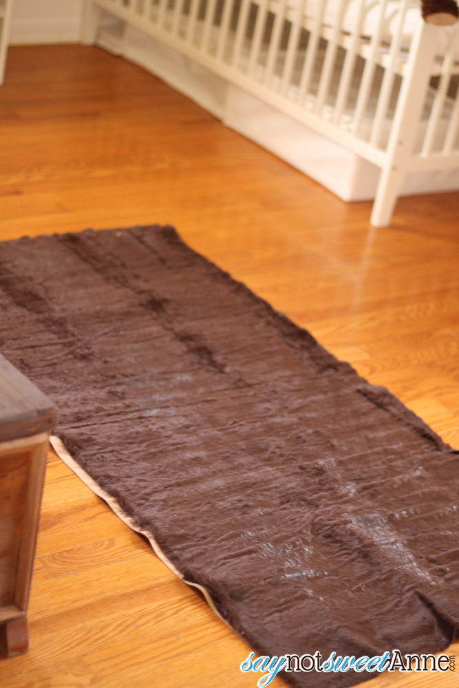 DIY Faux Animal Skin Rug Sweet Anne Designs