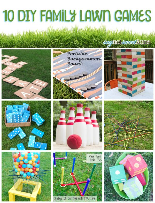 10 DIY Family Lawn Games Sweet Anne Designs