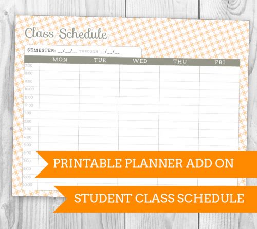 Free Printable Student Planner - Sweet Anne Designs