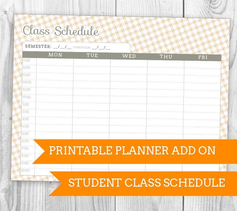 Free Printable Student Planner - Sweet Anne Designs
