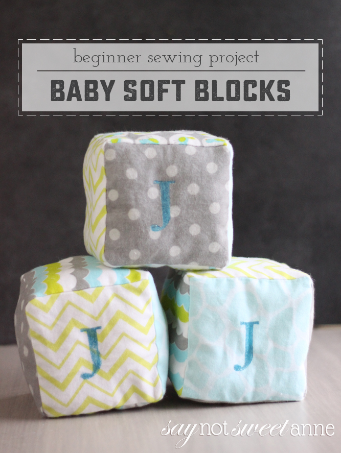 DIY Soft Fabric Baby Blocks Sewing Tutorial - Great gift idea!