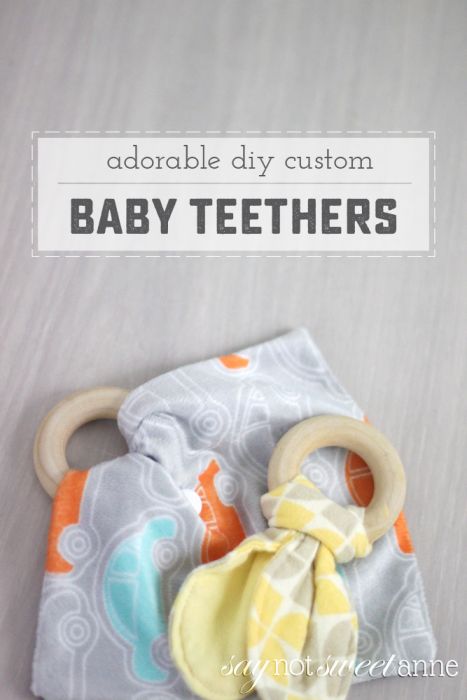 Beautiful DIY Baby Teethers! Perfect for baby shower gifts, or just to make a special keepsake for baby. | saynotsweetanne.com