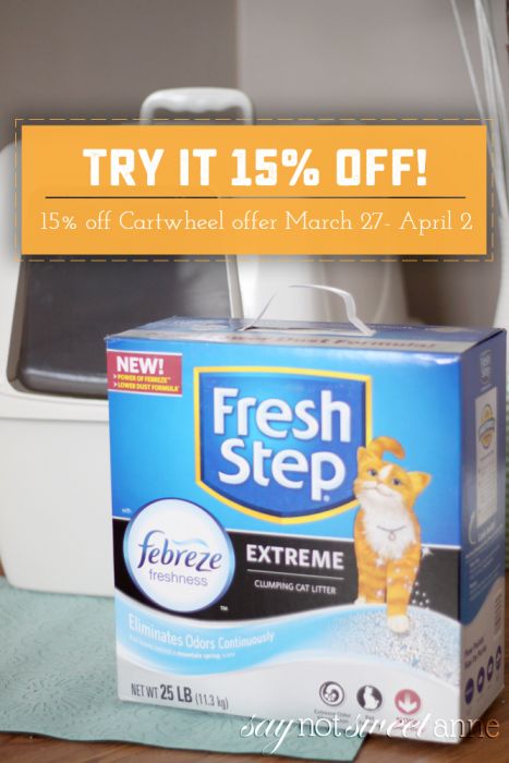 I took some time to review Fresh Step® with the Power of Febreze™ - See the results! | Saynotsweetanne.com