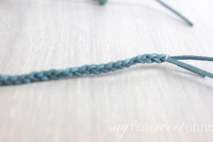 Super Simple DIY Strappy Bracelet! What a great, inexpensive way to make your own statement piece. | Saynotsweetanne.com