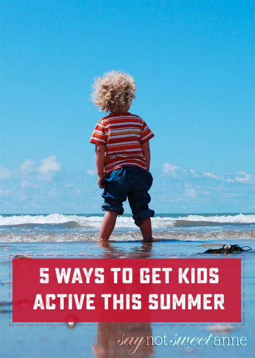 5 Ways to Get your Kids Active This Summer. Don't let the summer go by in front of a screen! Make some family time and get active this season! | Saynotsweetanne.com