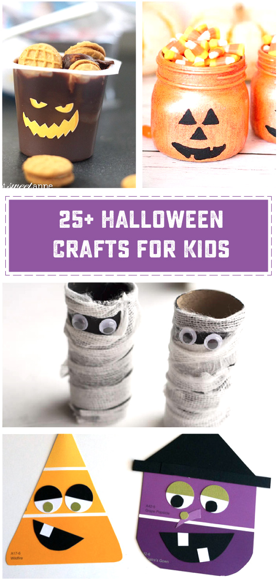 25+ Adorable and Easy Halloween Crafts for Kids! These are sure to brighten your classroom or your dining room table this season. | saynotsweetanne.com