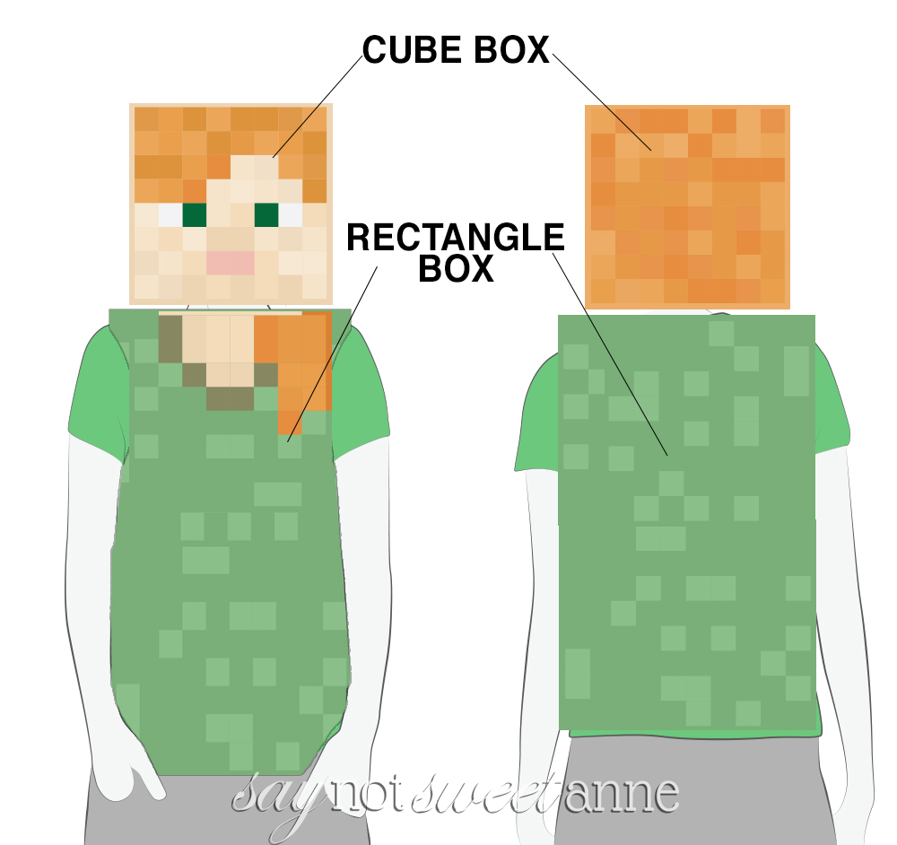 Machu Picchu Alfabetisk orden Madison Minecraft Alex Printable Costume - Sweet Anne Designs