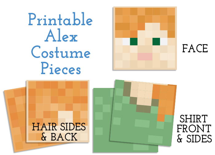 Minecraft Alex Printable Costume Sweet Anne Designs